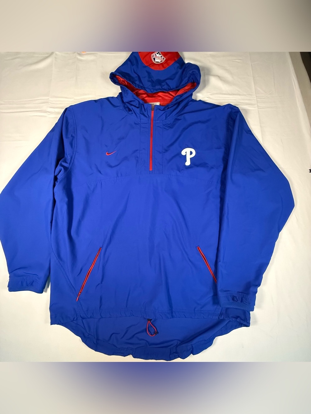 Nike Philadelphia Phillies Cooperstown Collection 1/4-Zip Pullover Windbreaker